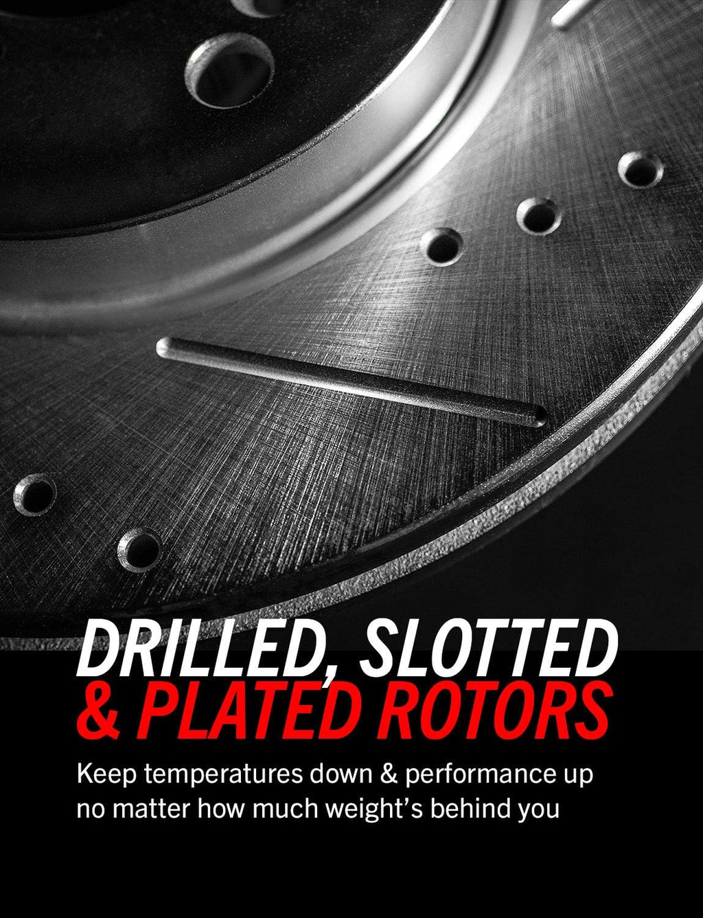 Front Z36 Carbon Fiber Ceramic Brake Pads and Drilled Slotted Brake Rotors H4730