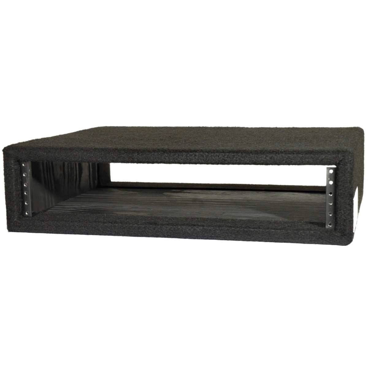 Black 2U Studio Equipment Rack Shell L444