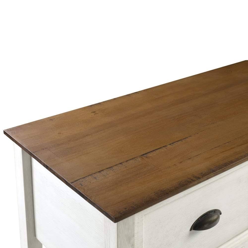 Reclaimed Barnwood White 3 Drawer Buffet Table R763