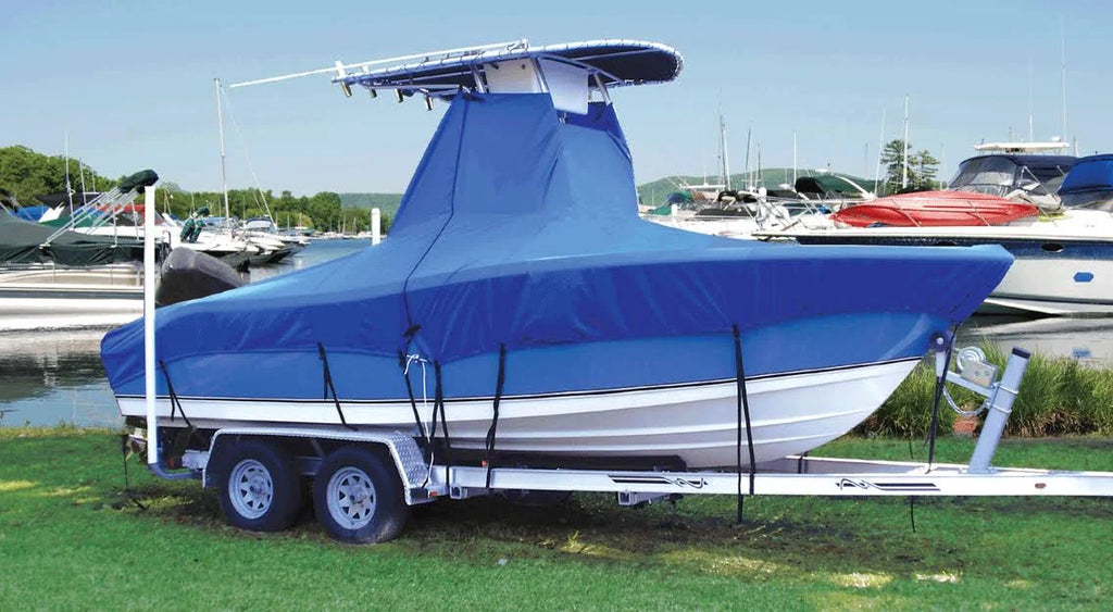 T-Top Boat Covers Without Bow Rail Pacific Blue U3107