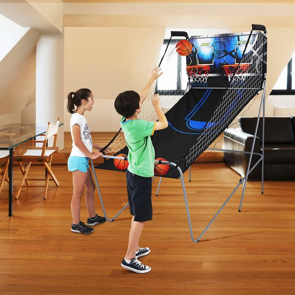 2-Player Arcade Basketball Game with 8 Options D512