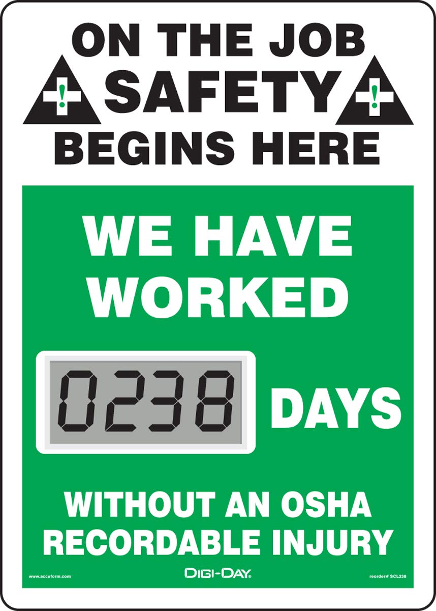 Electronic Safety Scoreboard, 14"x10" C662858