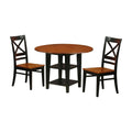 3-Piece Dining Set with X-Back Chairs in Black L338058