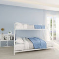 White Twin Over Full Metal Bunk Bed Z580
