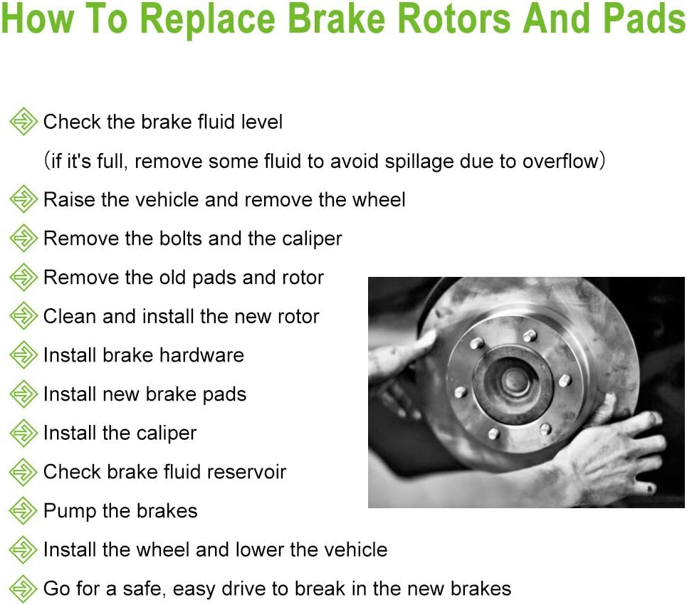 Drilled & Slotted Rear Brake Rotors, 2pcs I7739