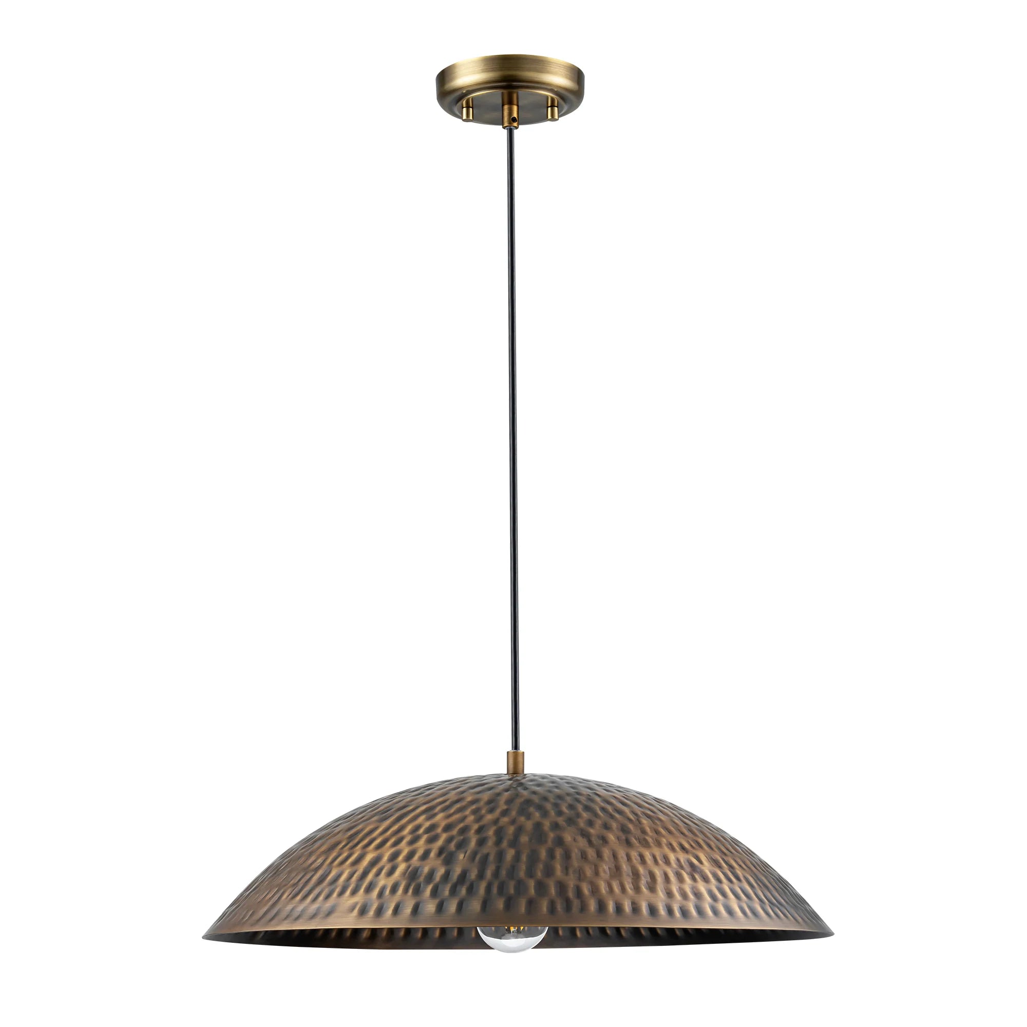 1-Light Dimmable Dome Pendant W4394