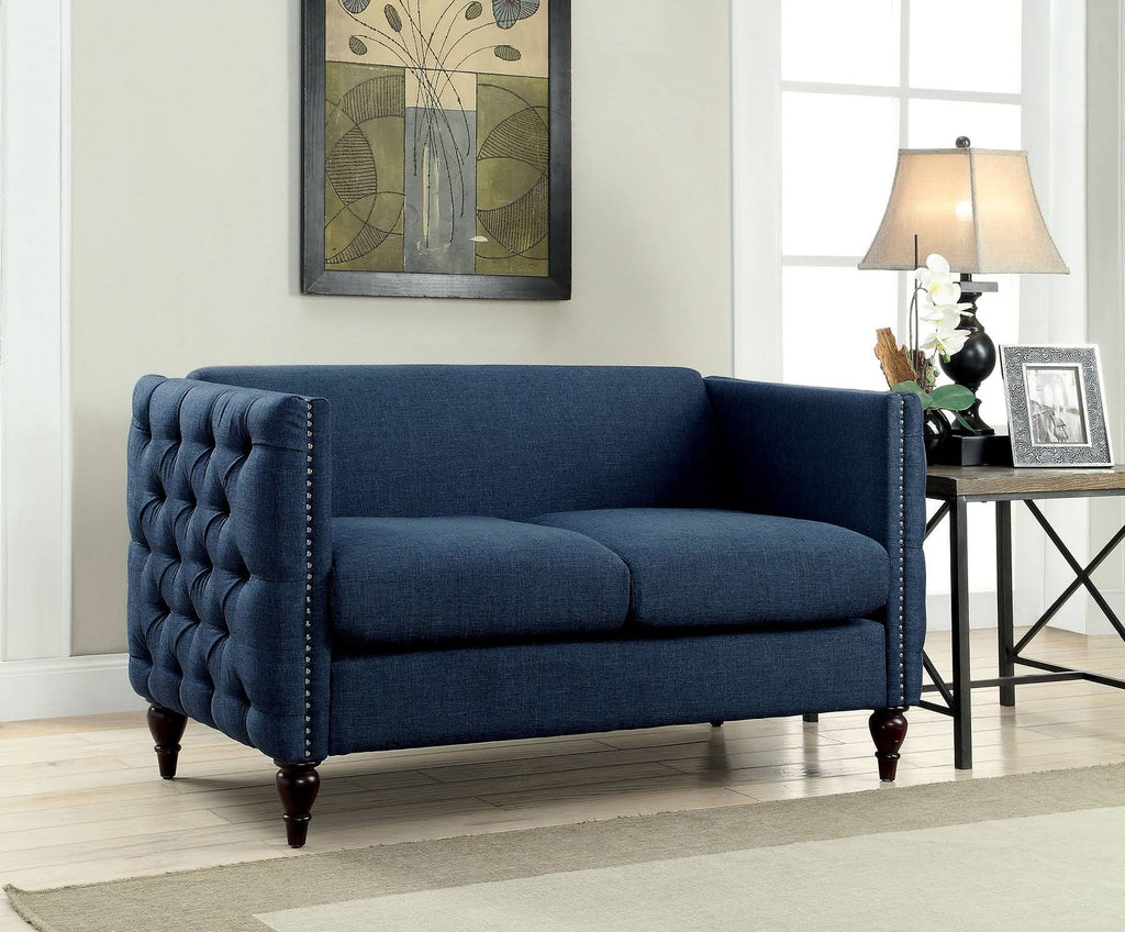 Emer Blue Loveseat L2446