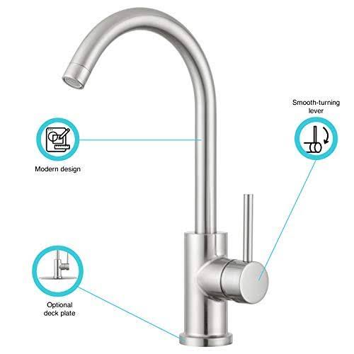 Satin Nickle RV Kitchen Faucet D466586