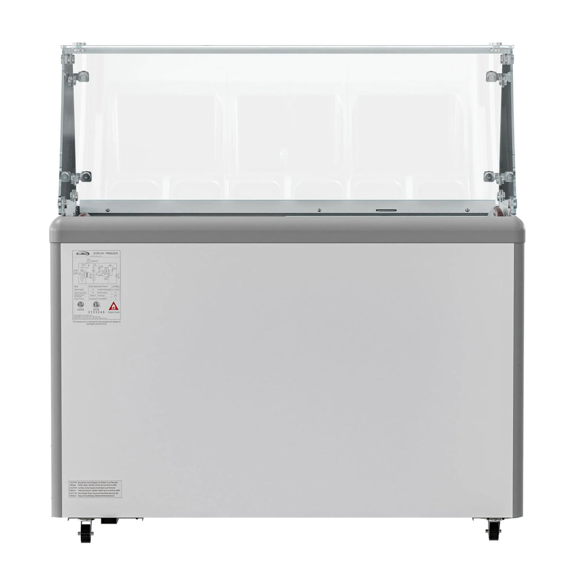 Gelato Dipping Cabinet Display Freezer with Sliding Glass Door and Sneeze Guard 13 cu. ft. I628468