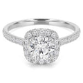 14K White Gold Round Diamond Cathedral Halo Engagement Ring S61231