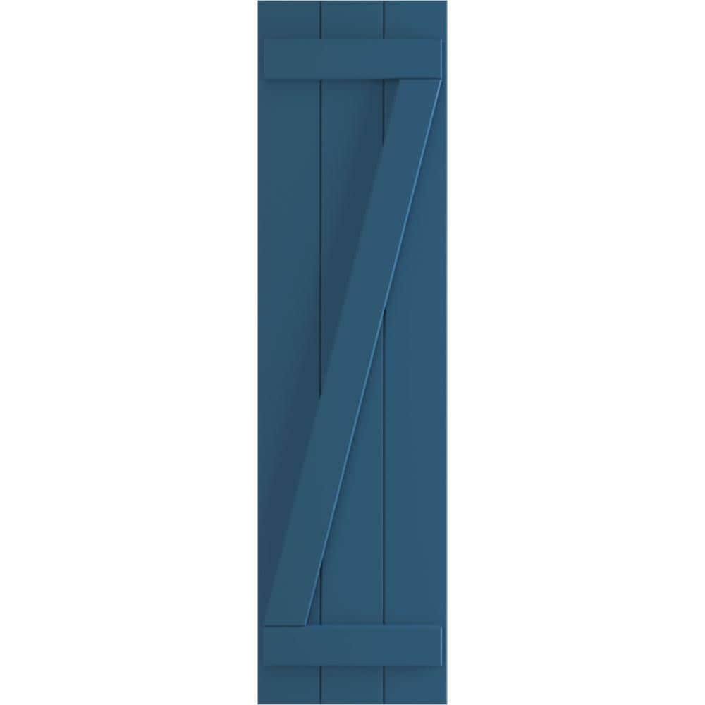 16 1/8x22W x 69x22H PVC Three Board Joined Board-n-Batten Shutters Y212239