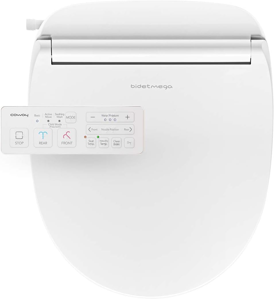 White Electronic Bidet Seat S615