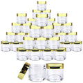 Gold 1 oz Thick Acrylic Sample Container Jars V120