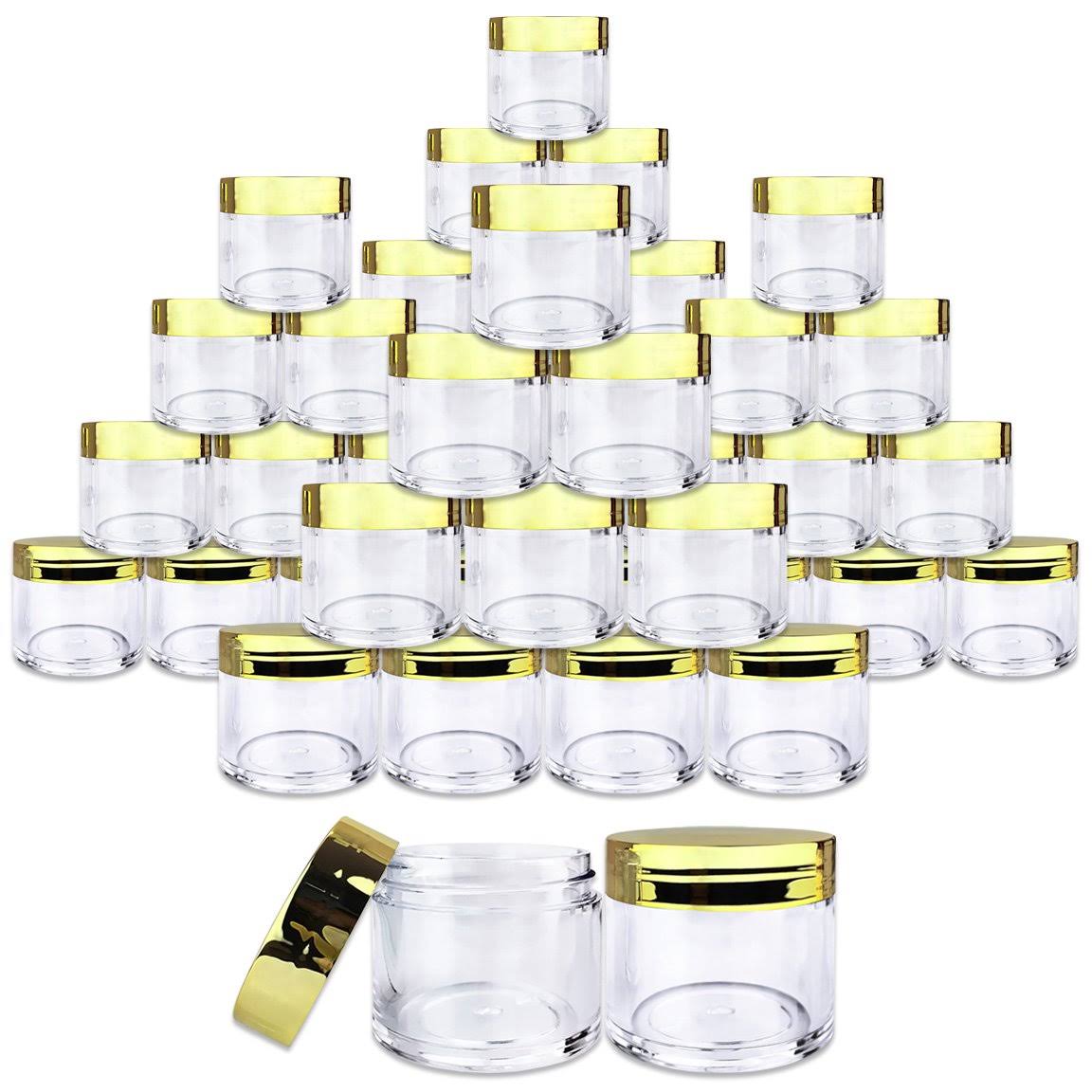 Gold 1 oz Thick Acrylic Sample Container Jars V120