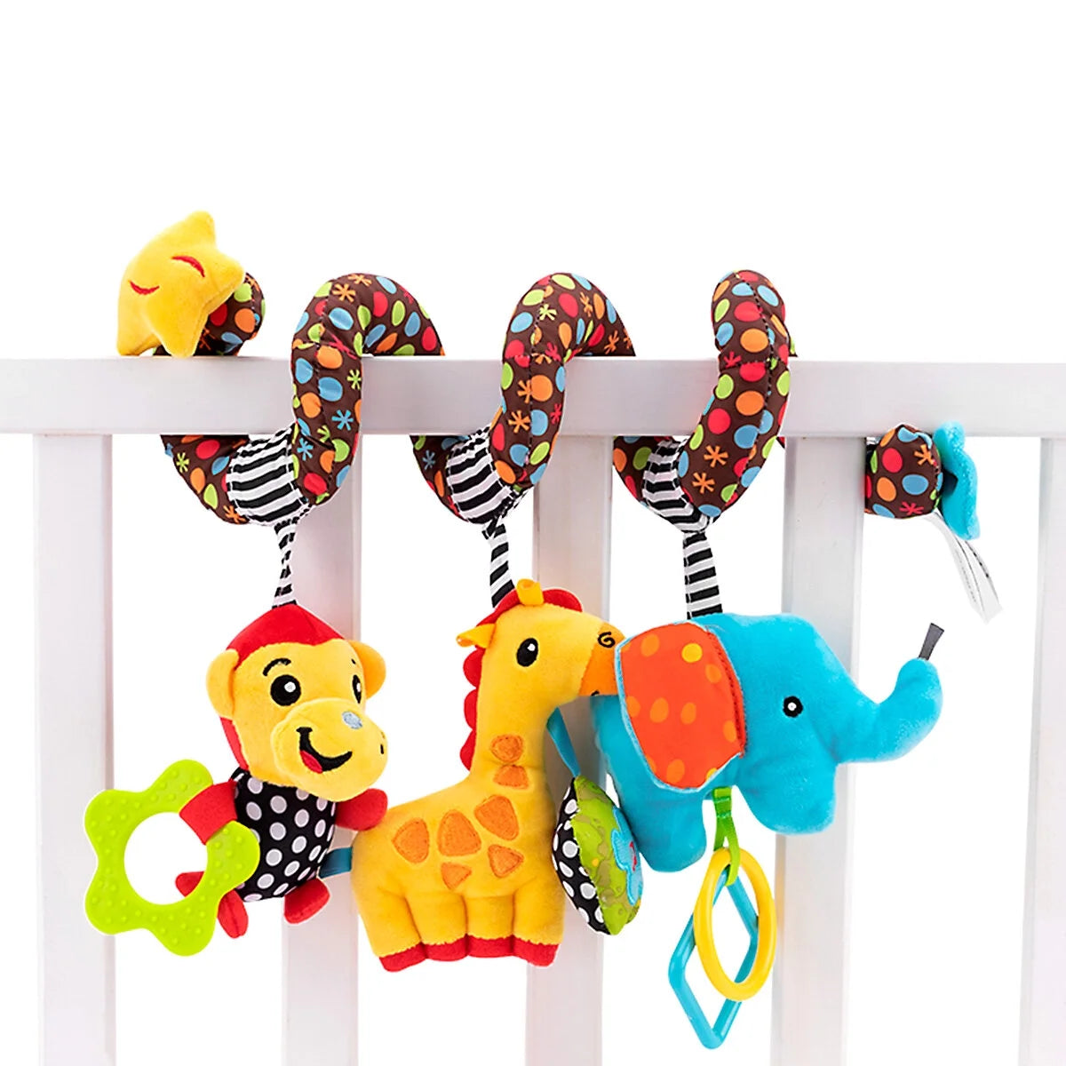 Infant Baby Activity Spiral Stroller Toy Plush Toy Q938173