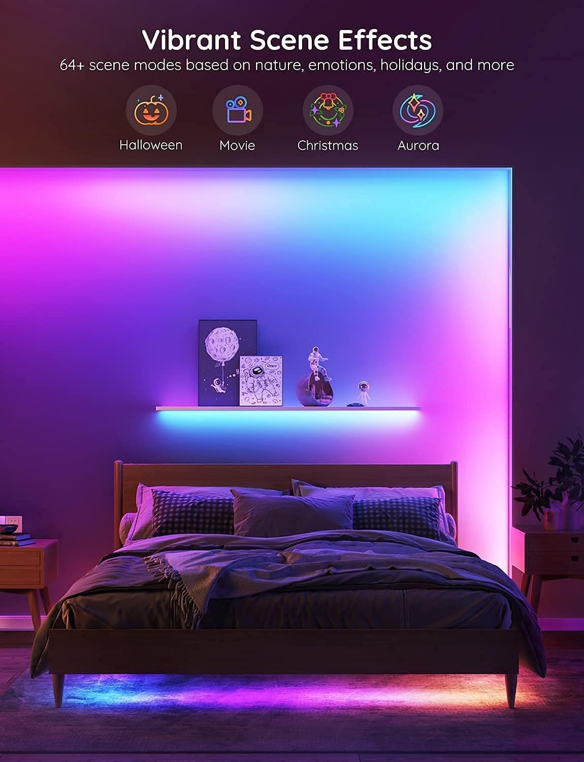 65.6ft RGBIC Smart WiFi LED Light Strip Pack of 2 Z741541