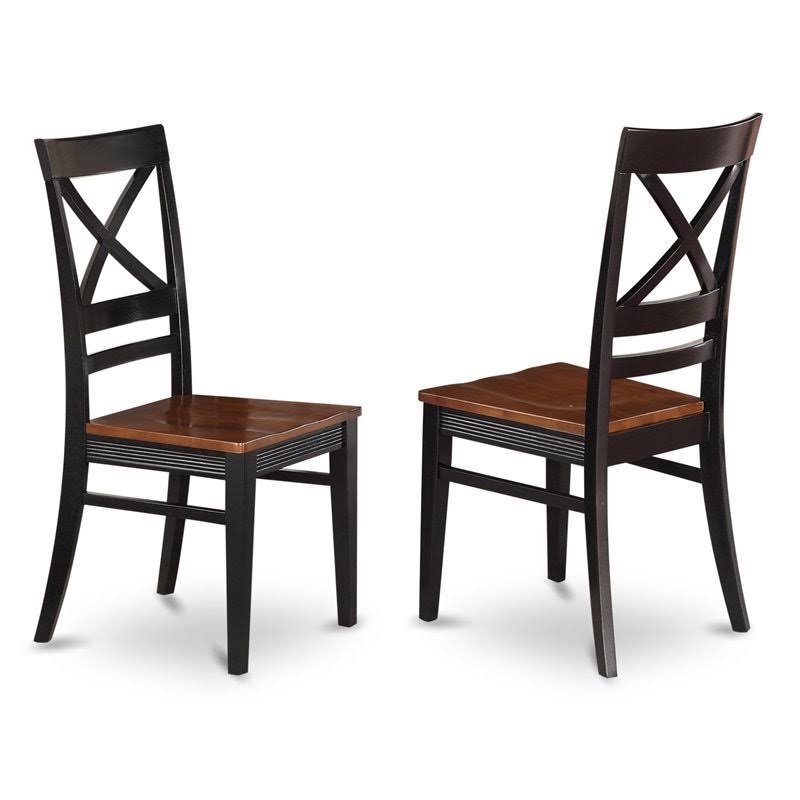 3-Piece Dining Set with X-Back Chairs in Black L338058