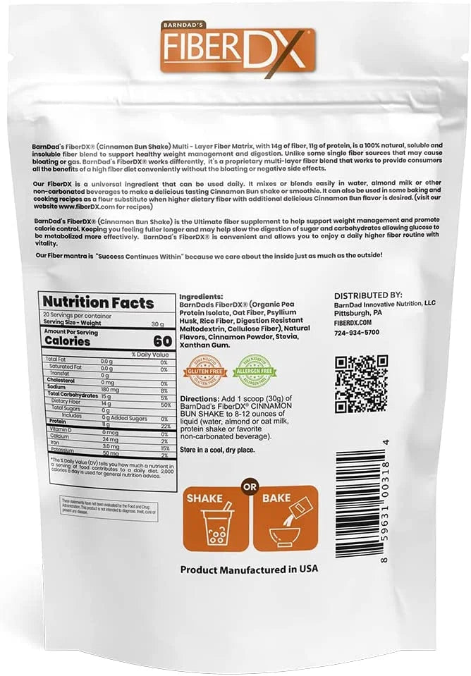 Fiber Supplement, Cinnamon Bun, 600g J3207