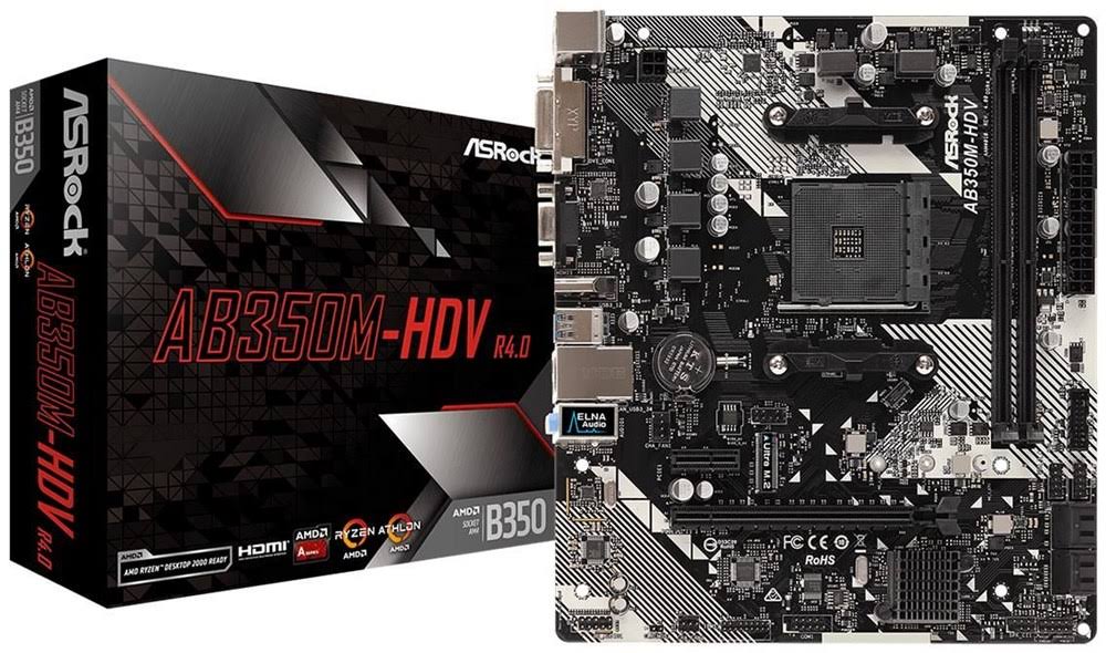 AMD B350 AM4 Micro ATX DDR4-SDRAM Motherboard Y48783
