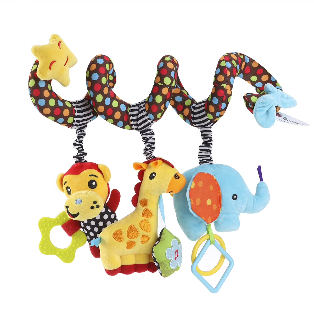 Infant Baby Activity Spiral Stroller Toy Plush Toy Q938173