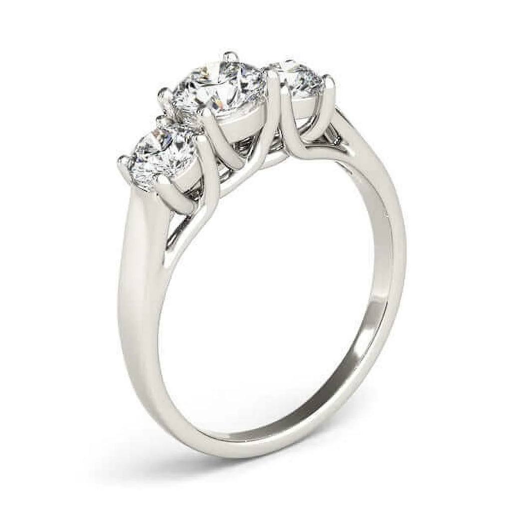 Lab Grown Diamond Three Stone Engagement Ring Y592