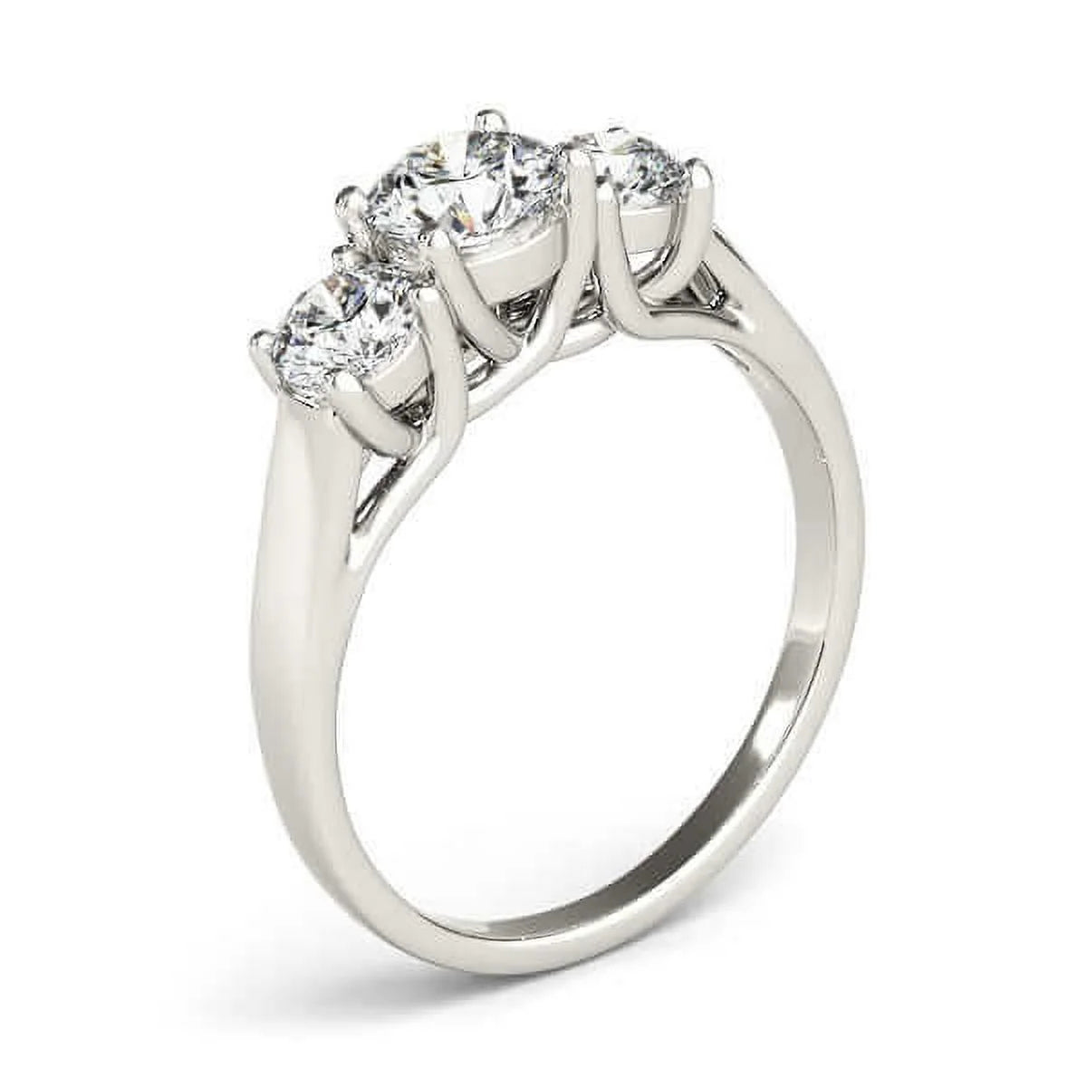 Lab Grown Diamond Three Stone Engagement Ring Y592