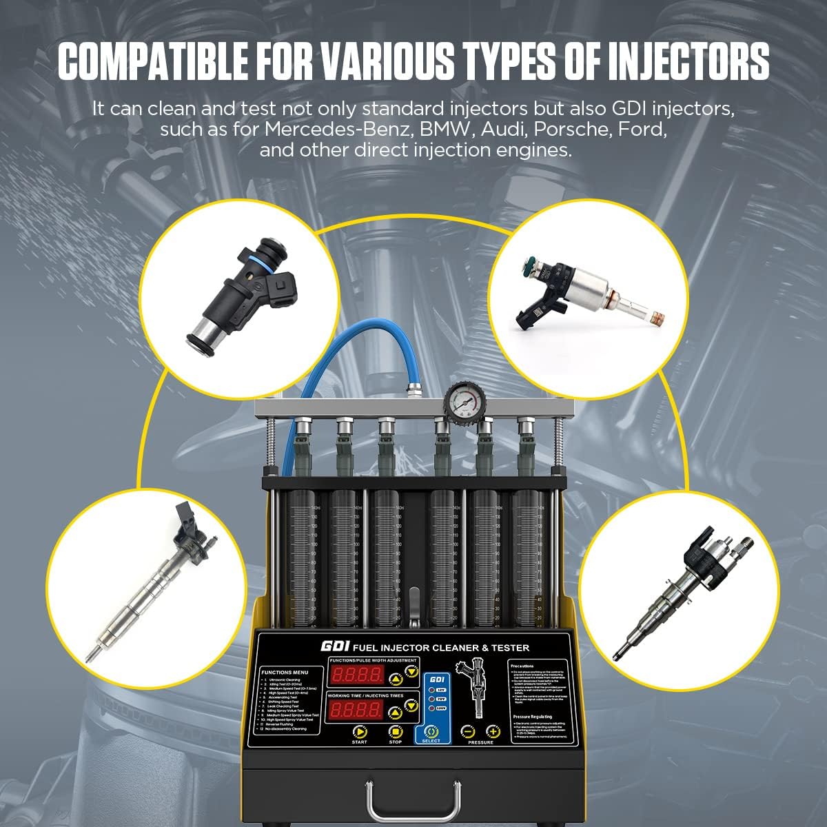 110V/220V Fuel Injector Cleaner & Tester E12229