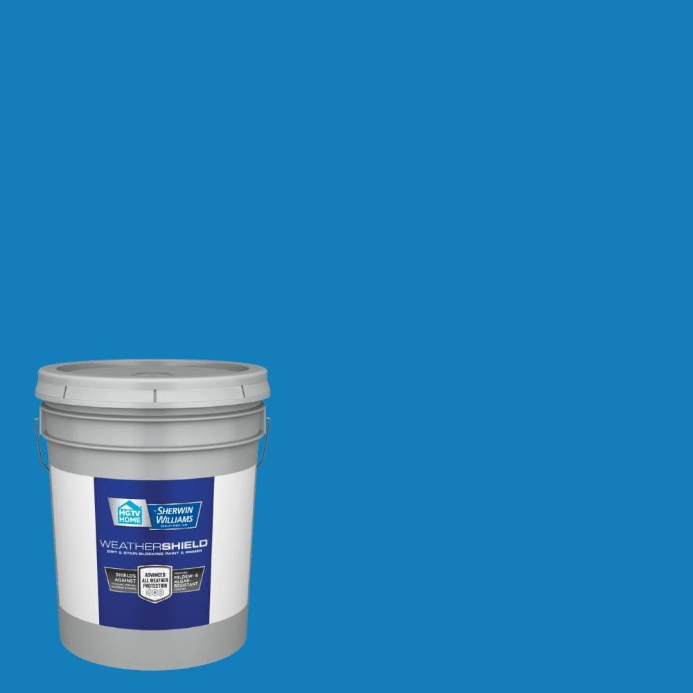 Satin Cosmic Blue Exterior Paint (5-Gallon) L153