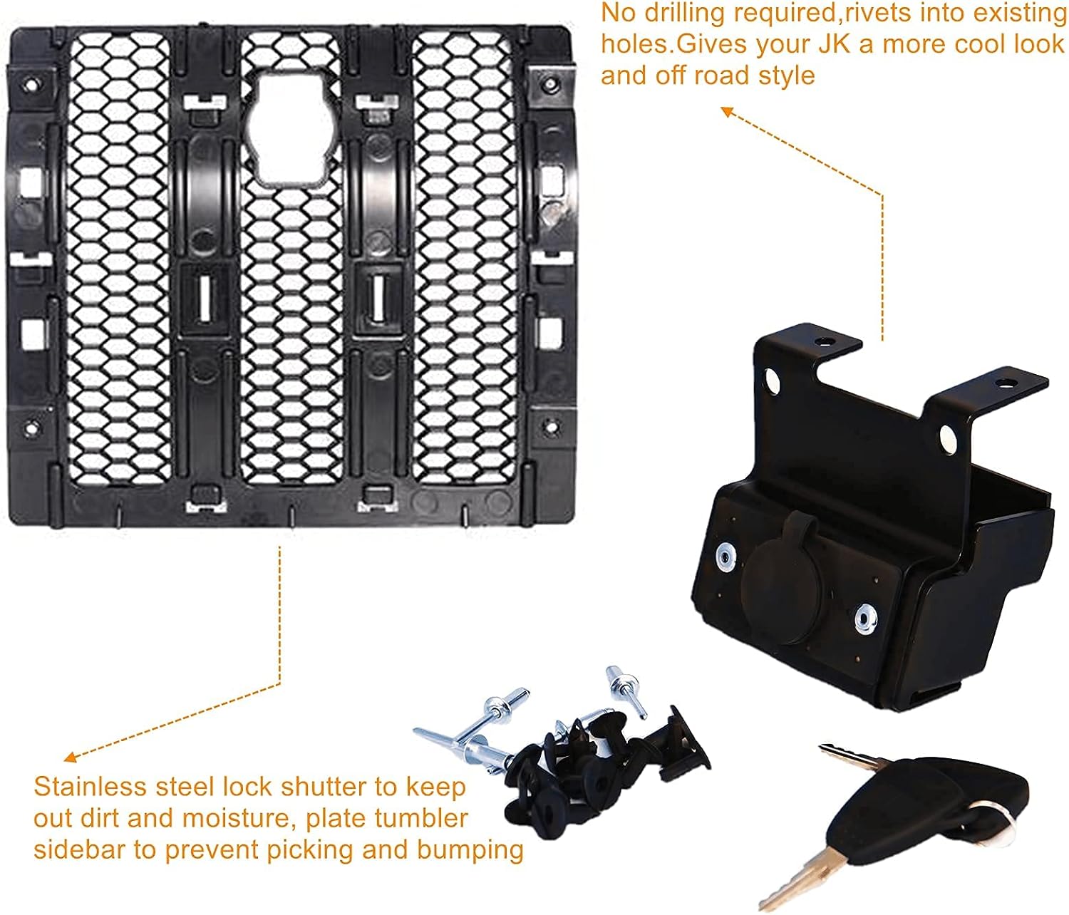 Anti-Theft Hood Lock for Jeep Wrangler JL, Pack of 2 Q340