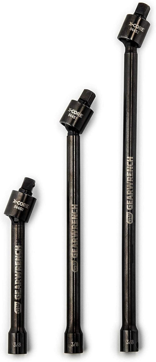 3/8" Drive Pinless Universal Joint Impact Extension Set, 6", 9", & 12", Pack of 2 K29120