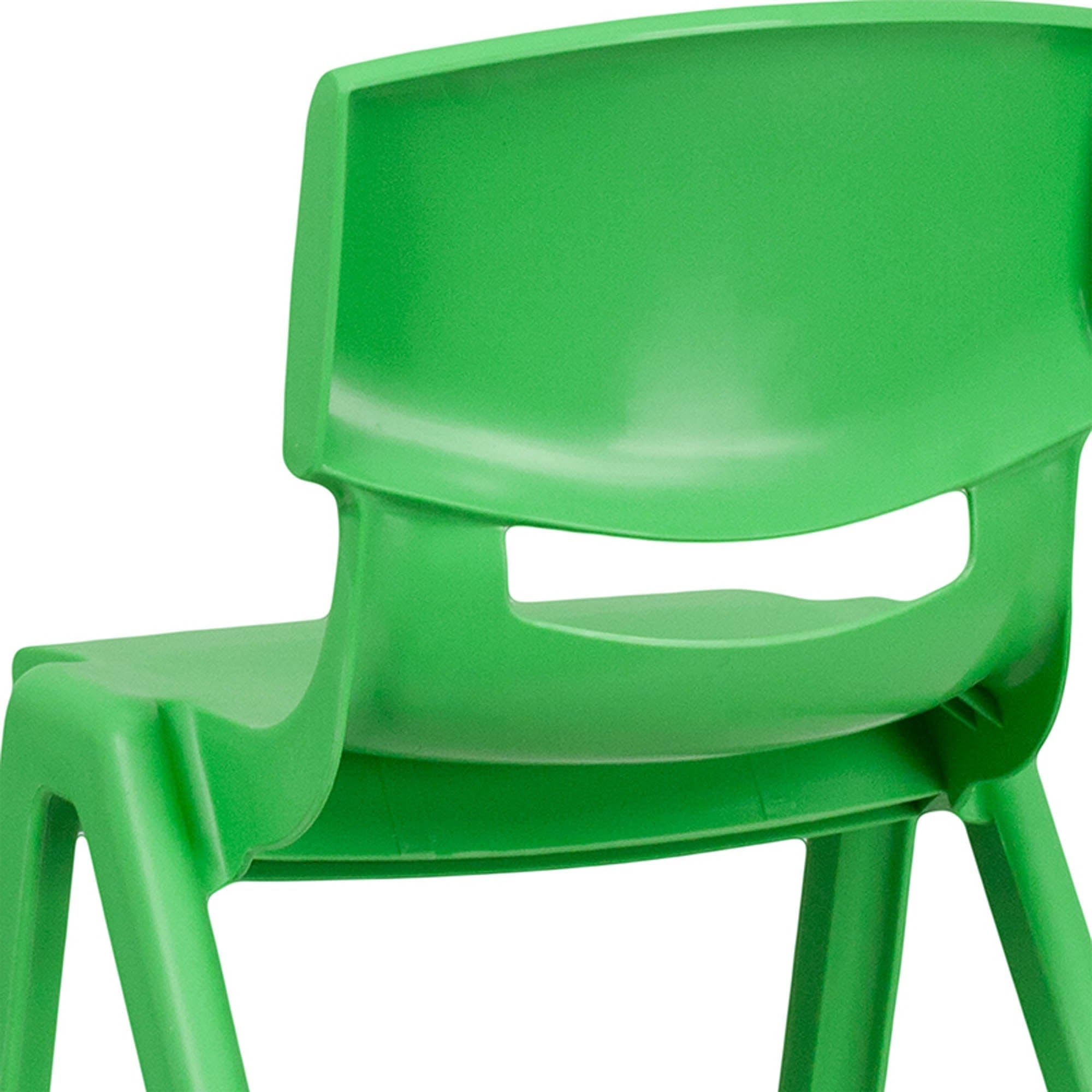 Green Plastic Stackable School Chair, 2 Pack M9430