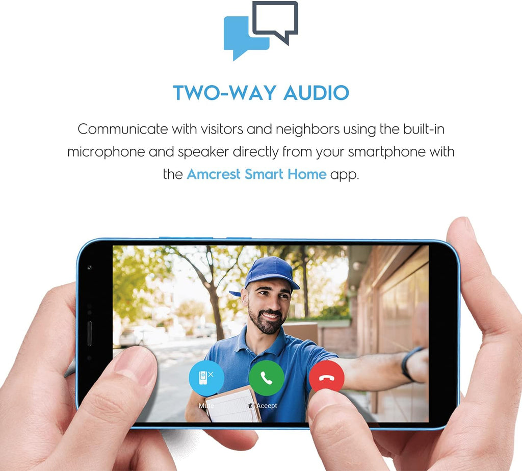 4MP Wireless WiFi Video Doorbell Camera with 2-Way Audio C262