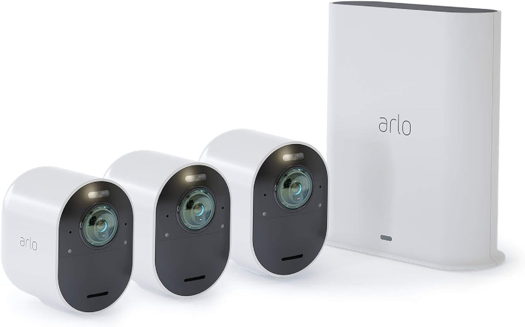 4K UHD Wire-Free Security 3 Camera System with Color Night Vision H55279