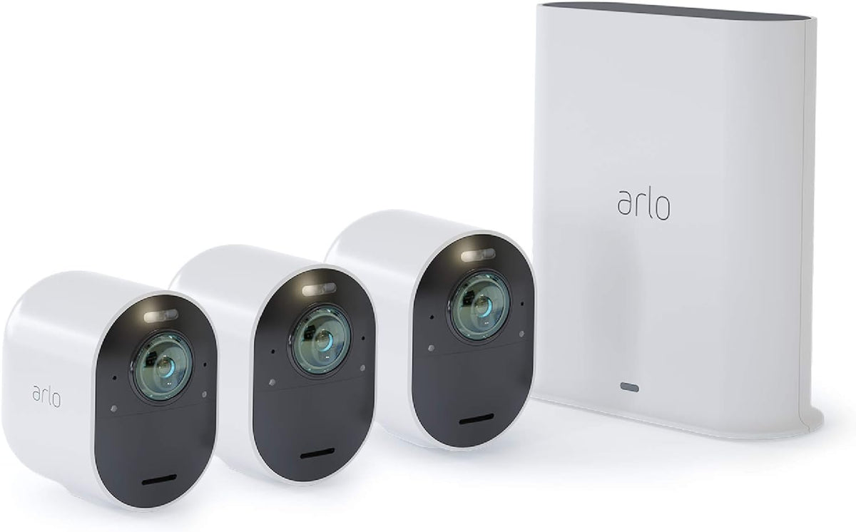 4K UHD Wire-Free Security 3 Camera System with Color Night Vision H55279