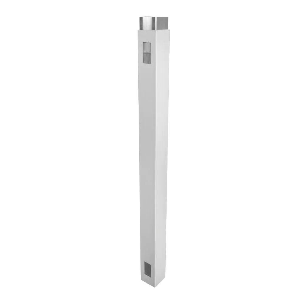 White Vinyl Fence Gate End Post J695671