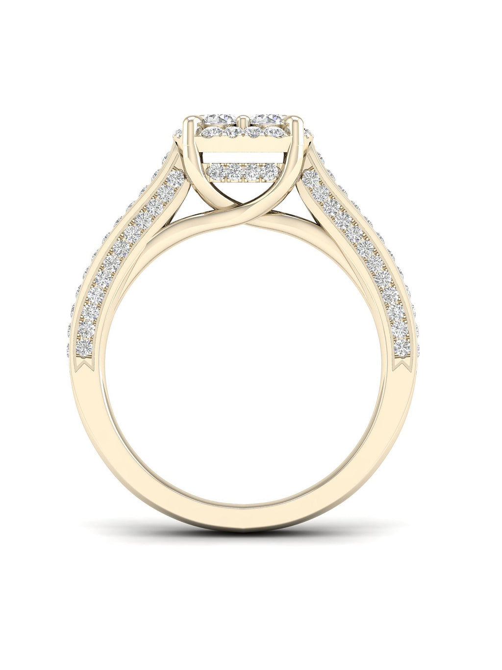 Diamond Cluster Halo Engagement Ring Z39797