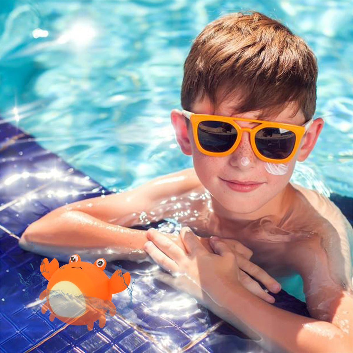 Refillable Silicone Crab Splash Balls for Kids Pool G607