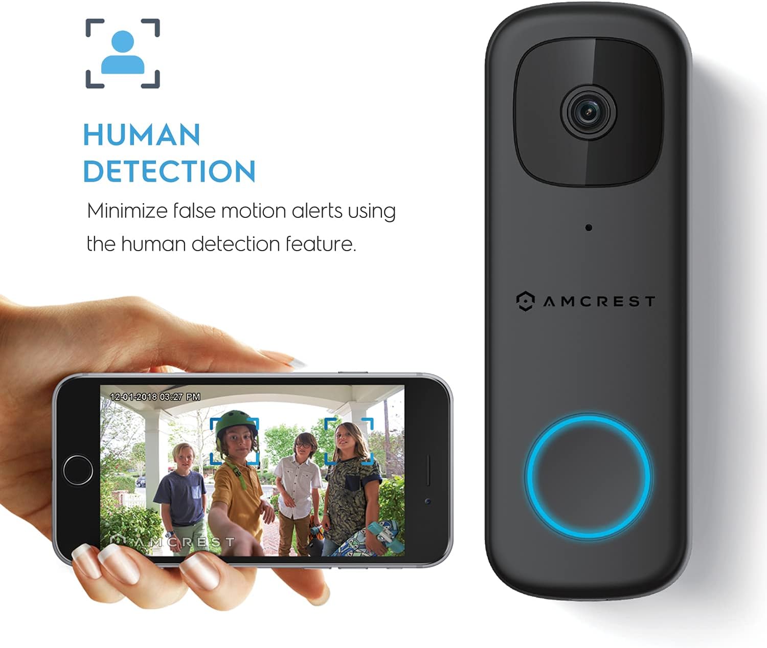 4MP Wireless WiFi Video Doorbell Camera with 2-Way Audio C262