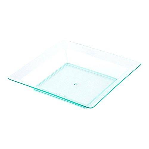 Square Plastic Plate Seagreen 4.25 Inches 100 Count Box R474281