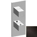 Architectural Black Square Thermostatic 2-Hole Trim Plate and Handle R1666
