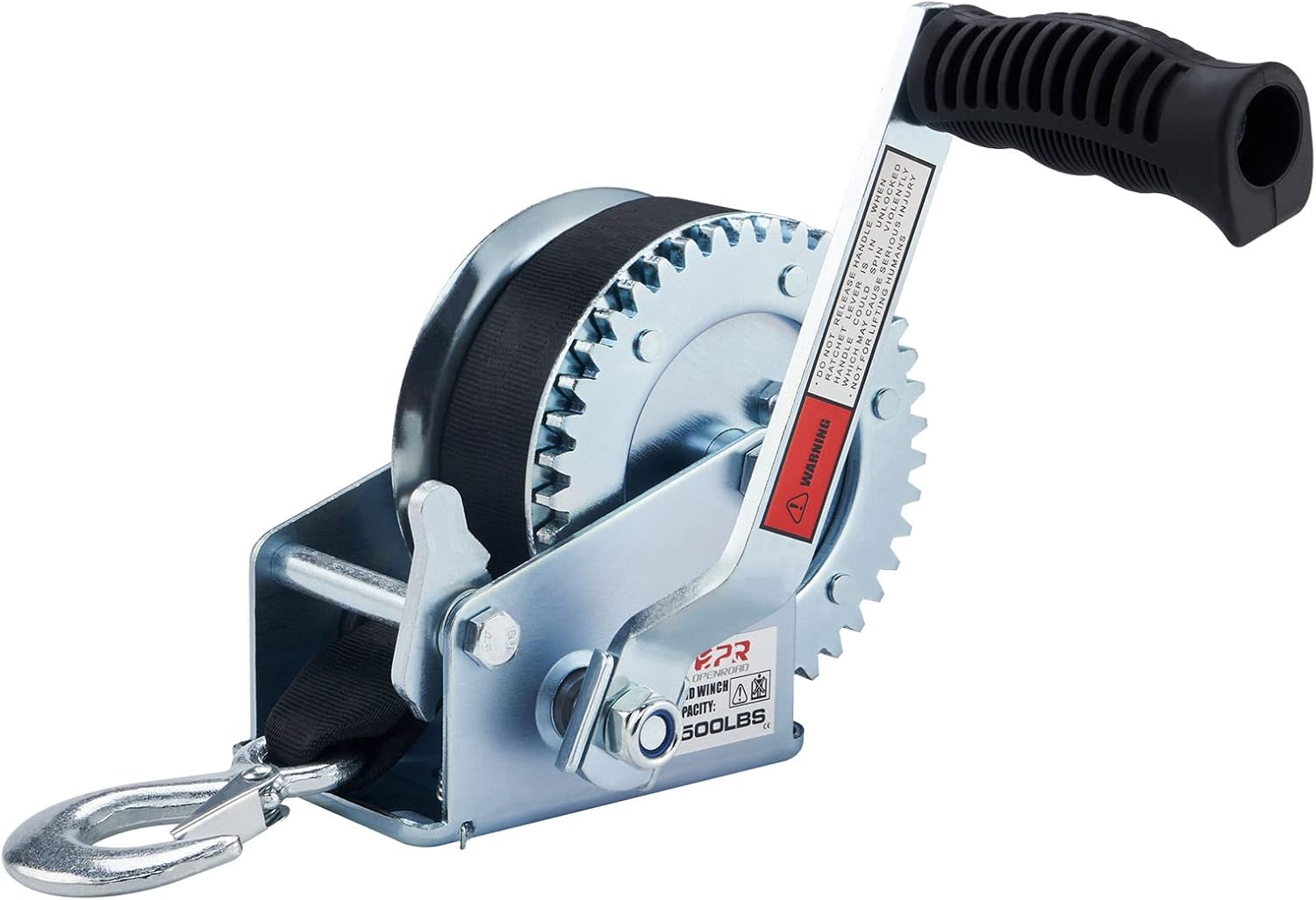 2500lbs Hand Winch with 32ft Steel Cable, Pack of 2 E234688