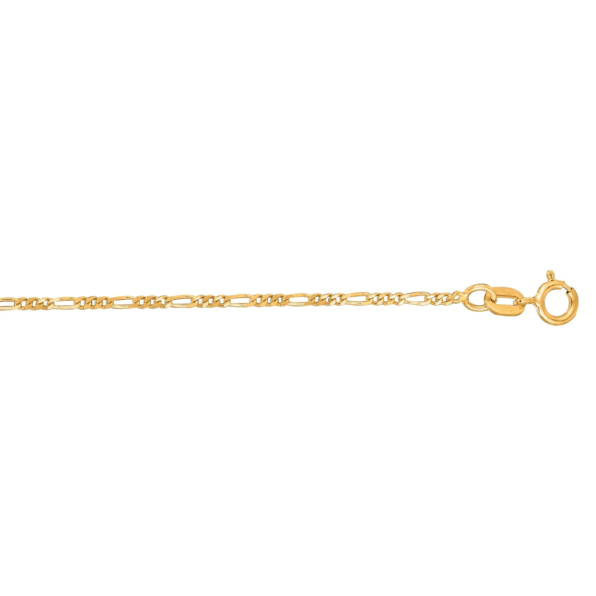 14K Yellow Gold Figaro Bracelet S32196