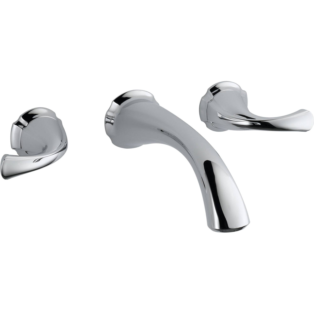 Chrome Two Handle Wall Mount Lavatory Faucet T28132