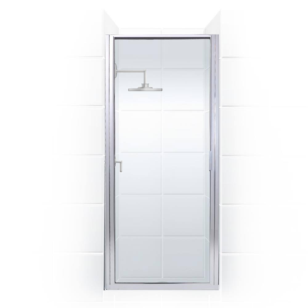 Framed Continuous Hinge Shower Door with Clear Glass Chrome I695