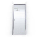 Framed Continuous Hinge Shower Door with Clear Glass Chrome I695