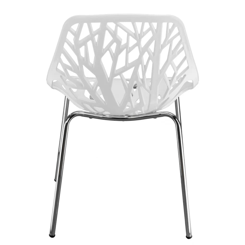 4 PCS Plastic Side Chair Armless Dining Chairs C7263