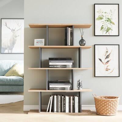 Oak Geometric Bookcase R35246