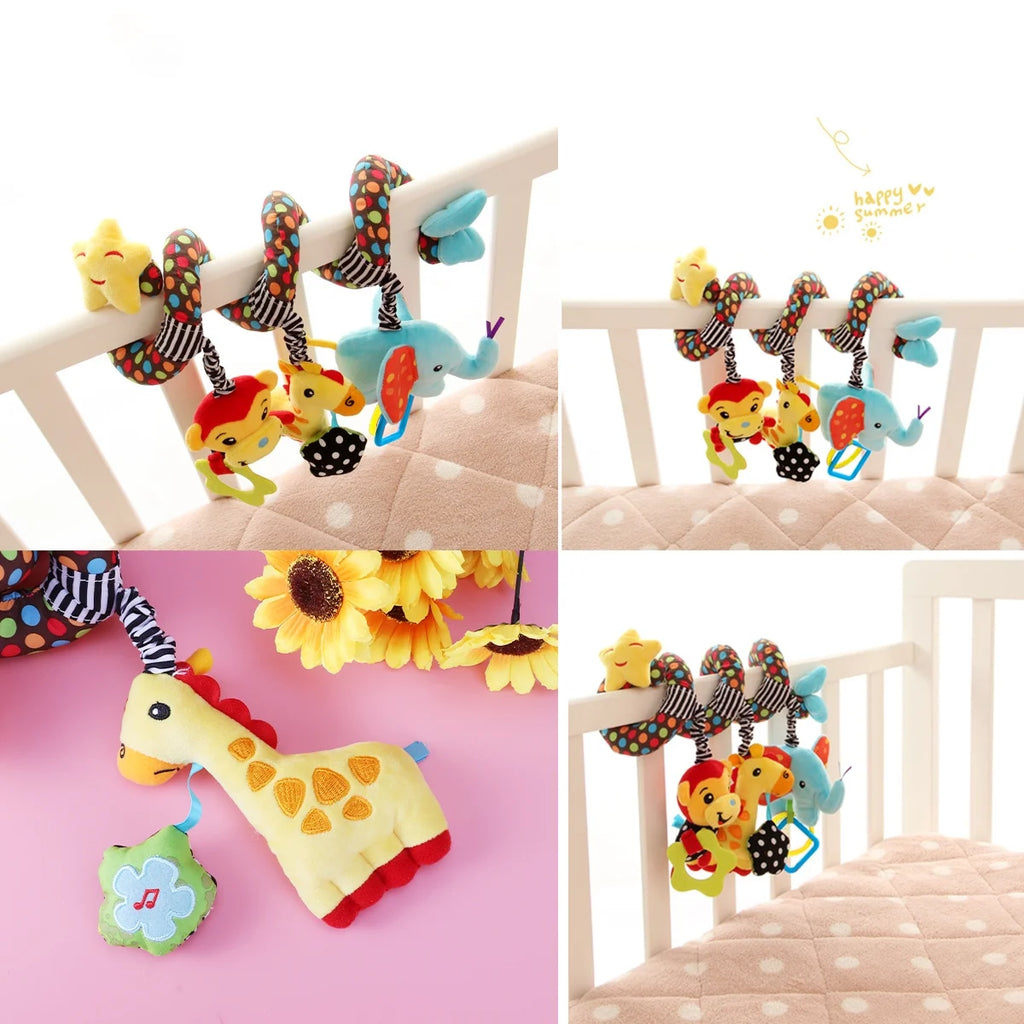Infant Baby Activity Spiral Stroller Toy Plush Toy Q938173