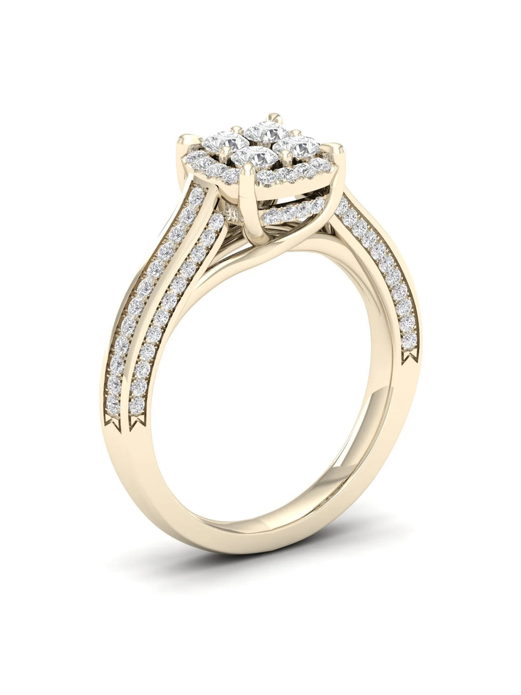 Diamond Cluster Halo Engagement Ring Z39797