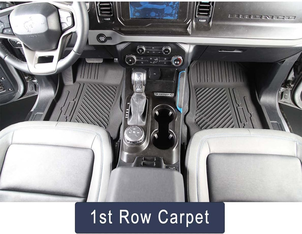 4 Doors Ford Bronco All Weather Floor Mats Liners T2156